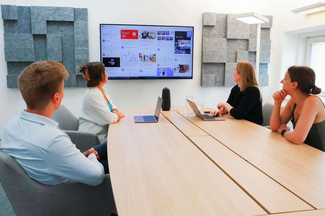 group discussion in meeting room