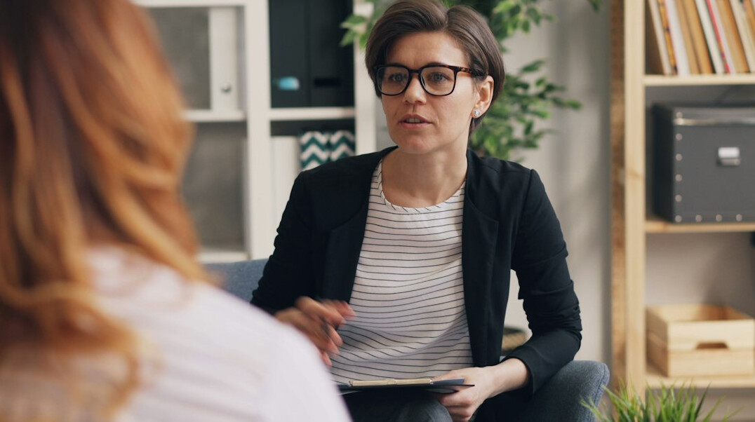 confident woman speaking
