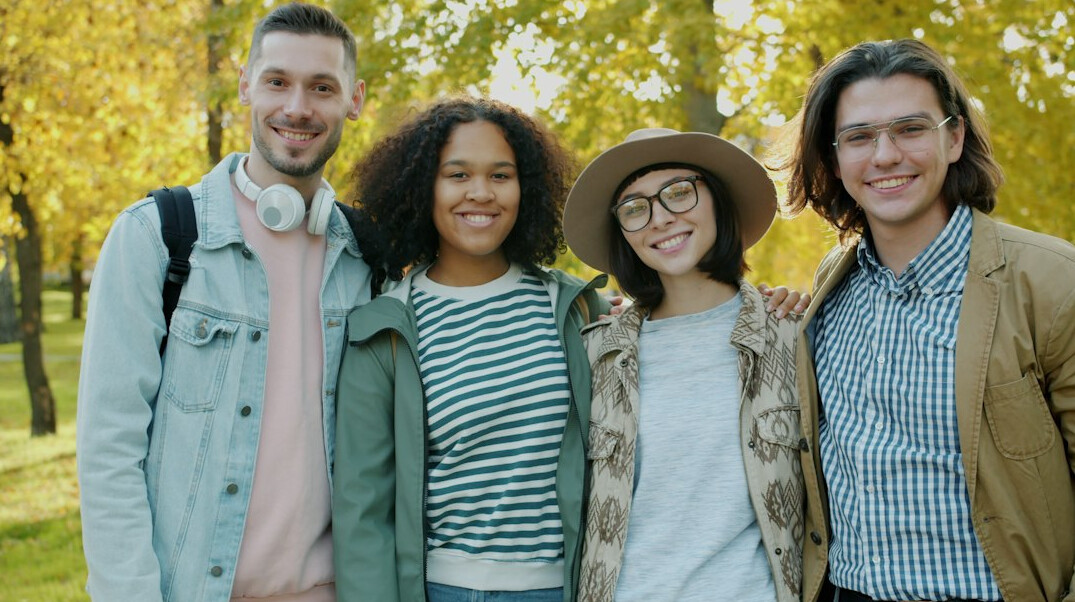 happy diverse people