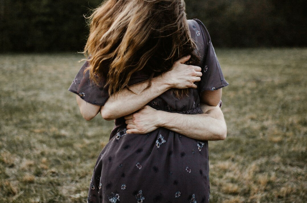 couple embracing warmly